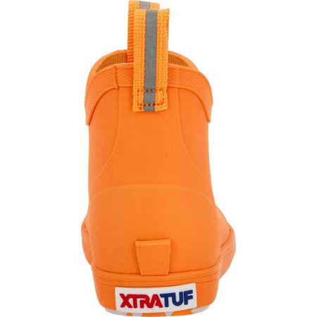 Xtratuf Little Kids Ankle Deck Boot, NEON ORANGE, M, Size 8 XKAB700C